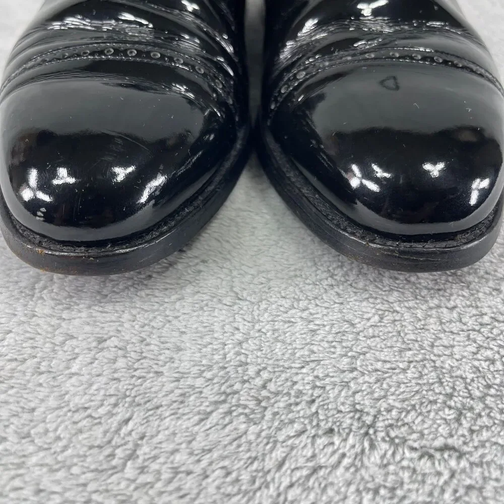 Crockett & Jones Polo Ralph Lauren Tuxedo Dress Shoes Men 9 Black Patent Leather